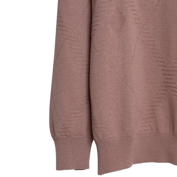 SchönHerr (Germany) Argyle Pattern Knit Schurwolle Blend Jumper Rhodanite : L - Picture 4 of 5